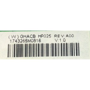 MAIN PARA MONITOR HP / NUMERO DE PARTE GHACBHP025 / 715G4455-M01-000-004C  / 1743265M0816 / PANEL LM200WD3 (TL)(A1) / MODELO HSTND-3131-A / MODELO 20''